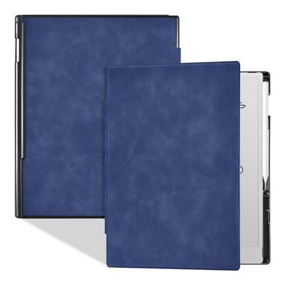 AJUSIBZR Case Compatible with Remarkable Paper Pro 11.8" 2024 Leather Book Folio with Pen Slot Smart Magnetic Cover Protective Shell(Blue)