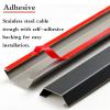 BGHCOP Wall Cable Channels, Corner Wire Hider,Aluminium Cable Duct,Speaker Wire Hider,Hide Wires Self Adhesive Cable Tidy(Black,2.6#) view 4