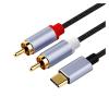 ACGTUY USB TY>pe C to 2 R/CA Coaxial S/PDIF Cable Compatible with The HDTV CD Car Interconnect AV Phono Plug Digital Audio Video Connector(3m) view 1
