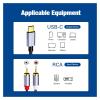 ACGTUY USB TY>pe C to 2 R/CA Coaxial S/PDIF Cable Compatible with The HDTV CD Car Interconnect AV Phono Plug Digital Audio Video Connector(3m) view 3