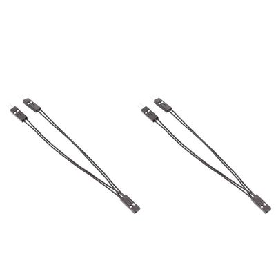BOXUWFO HONGP 1-10PCS 1 to 2 Double Adapter Cable 10cm Single Female to Male Splitter 2 Pins for PC SW IO Cable Extensions/DIY Lab(2PCS)