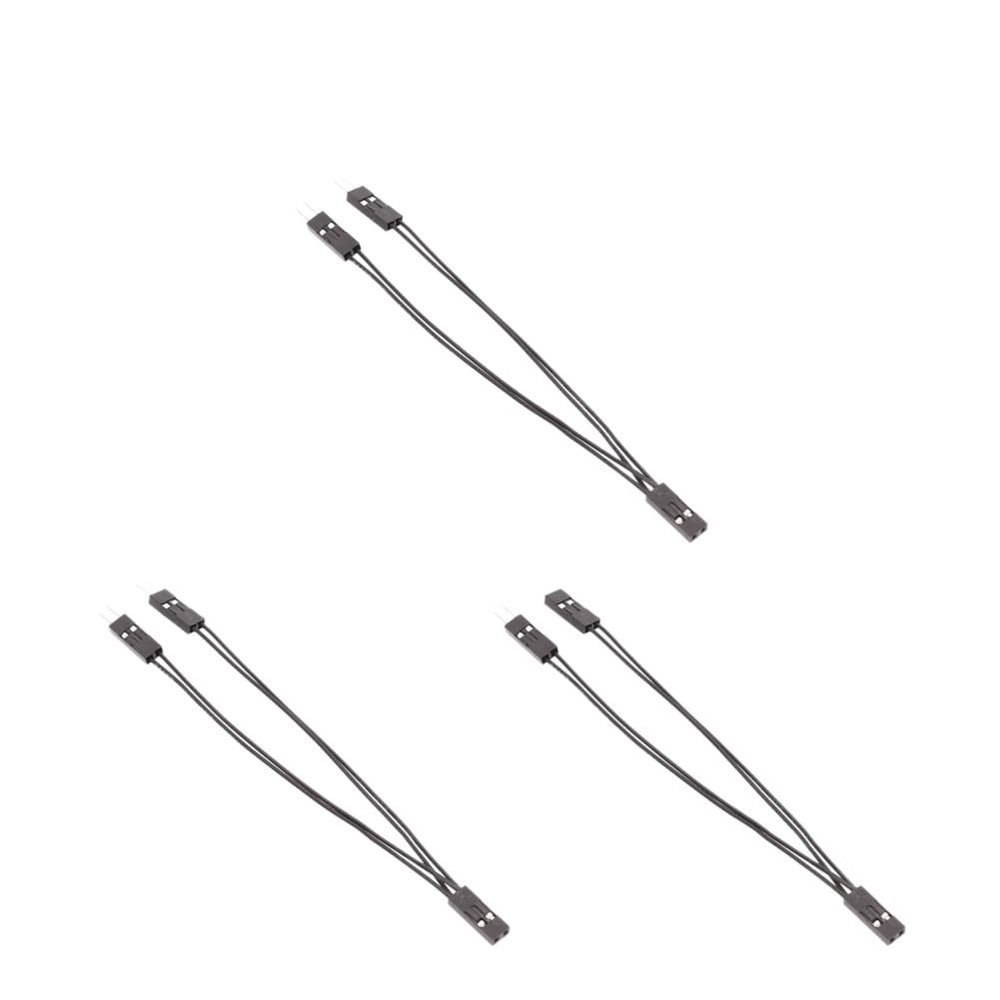 HONGP 1-10PCS 1 to 2 Double Adapter Cable 10cm Single Female to Male Splitter 2 Pins for PC SW IO Cable Extensions/DIY Lab(3PCS)