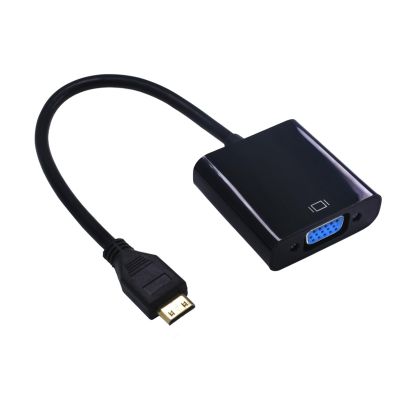 ACGTUY 1080P HDMI-Compatible to Cable Digital to Audio Converter Power Supply Male to Famale Support PC TV(Mini Black)