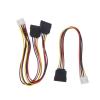 HONGP 4 Pin to SATA 2 Serial HDD Power Adapter Cable Hard Drive Connector Male to Female SATA Extension Cord Y Splitter(B) view 3
