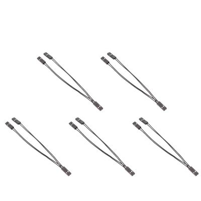 BOXUWFO HONGP 1-10PCS 1 to 2 Double Adapter Cable 10cm Single Female to Male Splitter 2 Pins for PC SW IO Cable Extensions/DIY Lab(5PCS)