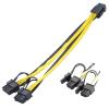 BOXUWFO HONGP 6 Pin P Female to 2X Male 8 (6+2) Pin Extension Cable Graphic Video Card GPU Adapter Power Supply Splitter view 1