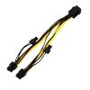 BOXUWFO HONGP 6 Pin P Female to 2X Male 8 (6+2) Pin Extension Cable Graphic Video Card GPU Adapter Power Supply Splitter view 2