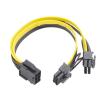 BOXUWFO HONGP 6 Pin P Female to 2X Male 8 (6+2) Pin Extension Cable Graphic Video Card GPU Adapter Power Supply Splitter view 3