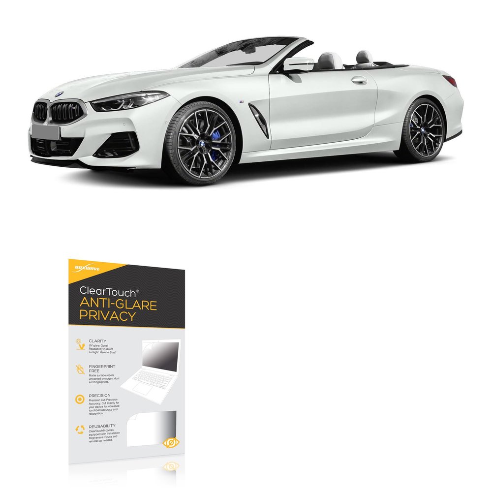 BoxWave Screen Protector Compatible with BMW 2025 8 Series Convertible Infotainment Display (12.3 in) - ClearTouch Anti-Glare Privacy (2-Pack), Privacy Screen Protector Flexible Film Anti-Glare