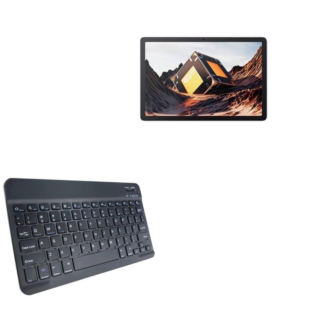 BoxWave Keyboard Compatible with Cubot Tab 70 - SlimKeys Bluetooth Keyboard, Portable Thin with Chiclet-Style Keys - Jet Black