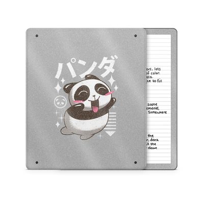 Glossy Glitter Tablet Skin Compatible with Amazon Kindle Scribe 2 (2024) - Panda Kawaii - Premium 3M Vinyl Protective Wrap Decal Cover - Easy to Apply | Crafted in The USA by MightySkins