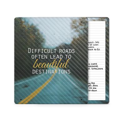 Carbon Fiber Tablet Skin Compatible with Amazon Kindle Scribe 2 (2024) - Difficult Roads - Premium 3M Vinyl Protective Wrap Decal Cover - Easy to Apply | Crafted in The USA by MightySkins