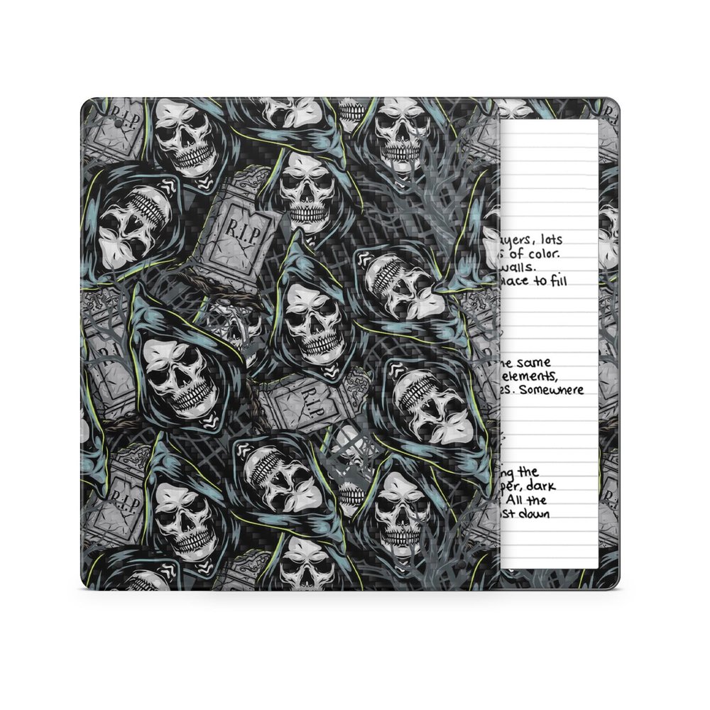 Carbon Fiber Tablet Skin Compatible with Amazon Kindle Scribe 2 (2024) - Wall of Death - Premium 3M Vinyl Protective Wrap Decal Cover - Easy to Apply | Crafted in The USA by MightySkins