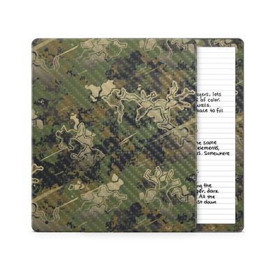 Carbon Fiber Tablet Skin Compatible with Amazon Kindle Scribe 2 (2024) - Viper Woodland - Premium 3M Vinyl Protective Wrap Decal Cover - Easy to Apply | Crafted in The USA by MightySkins