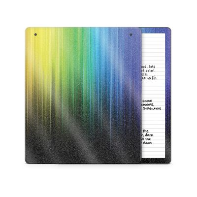Glossy Glitter Tablet Skin Compatible with Amazon Kindle Scribe 2 (2024) - Rainbow Streaks - Premium 3M Vinyl Protective Wrap Decal Cover - Easy to Apply | Crafted in The USA by MightySkins