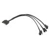 BOXUWFO HONGP SATA 1 to 3 4 5 4-Pin Power Cable PC Computer Cooling Fan Splitter Hub Converter Adapter Extension Wire Cord(3) view 1