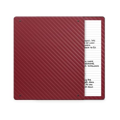 Carbon Fiber Tablet Skin Compatible with Amazon Kindle Scribe 2 (2024) - Solid Burgundy - Premium 3M Vinyl Protective Wrap Decal Cover - Easy to Apply | Crafted in The USA by MightySkins