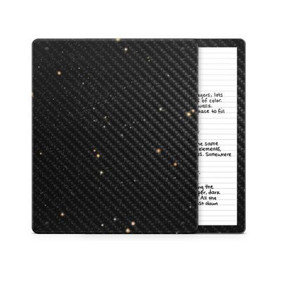 Carbon Fiber Tablet Skin Compatible with Amazon Kindle Scribe 2 (2024) - Deep Space - Premium 3M Vinyl Protective Wrap Decal Cover - Easy to Apply | Crafted in The USA by MightySkins