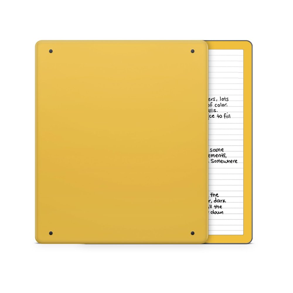 Tablet Skin Compatible with Amazon Kindle Scribe 2 (2024) - Solid Marigold - Premium 3M Vinyl Protective Wrap Decal Cover - Easy to Apply | Crafted in The USA by MightySkins