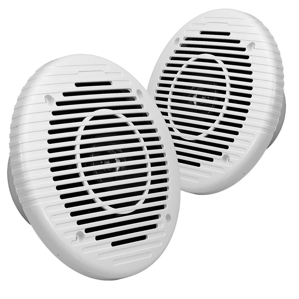 6.5" Marine and Spa Waterproof Speakers, 200W High-Power Sound, UV and Corrosion Resistant for Boats, RVs, Cars, Hot Tubs, (White)