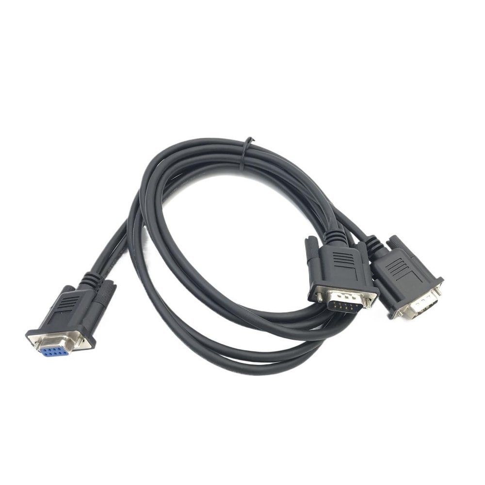 BOXUWFO HONGP DB9 9Pin 1 to2 Rs232 Serial Cable Splitter Directly Connected COM 2 in 1 Data Cable Male to Female(2m,1 Female to 2 Male)