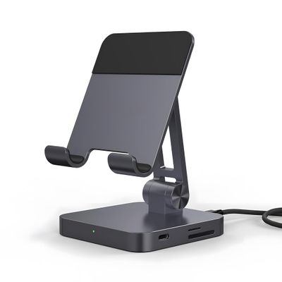 7-in-1 USB C Hub Charging Stand with 100W PD & 4K HDMI - Portable Docking Station for MacBook Pro, iPad Pro, Laptops, 2 USB 3.0, SD/TF Card Reader, Audio Jack