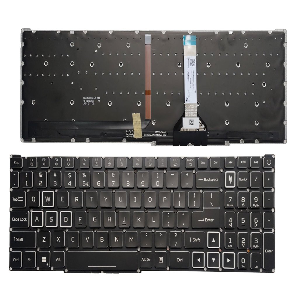 AKGIFT Laptop US Keyboard Compatible for Acer Predator Helios 300 PH315-54 PH315-55 PH317-51 LG05P-N10BR LG05P-N12B3 LG05P-N12B3L RGB Backlit