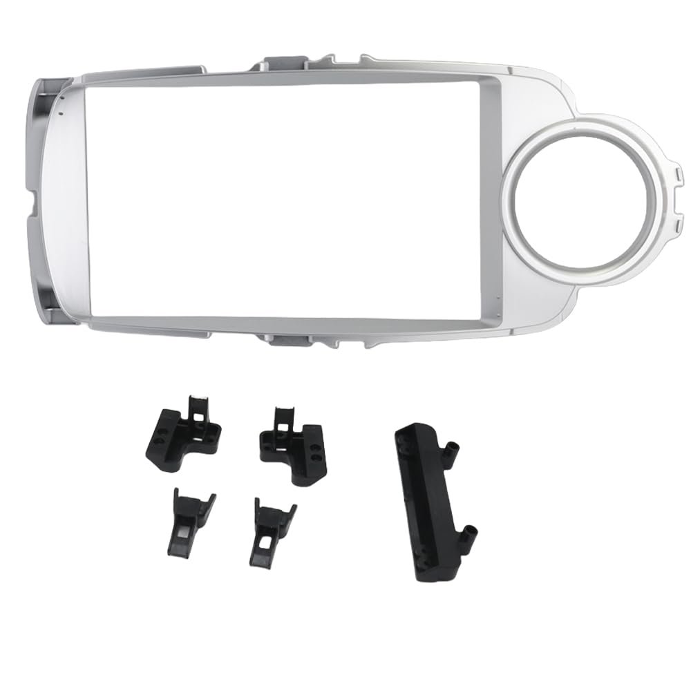 QIDALASER 9 Inch Car Frame Fascia for Toyota Yaris Vios 2012-2017 Android Radio Dash Fitting Panel Adapter Kit (Right Frame)