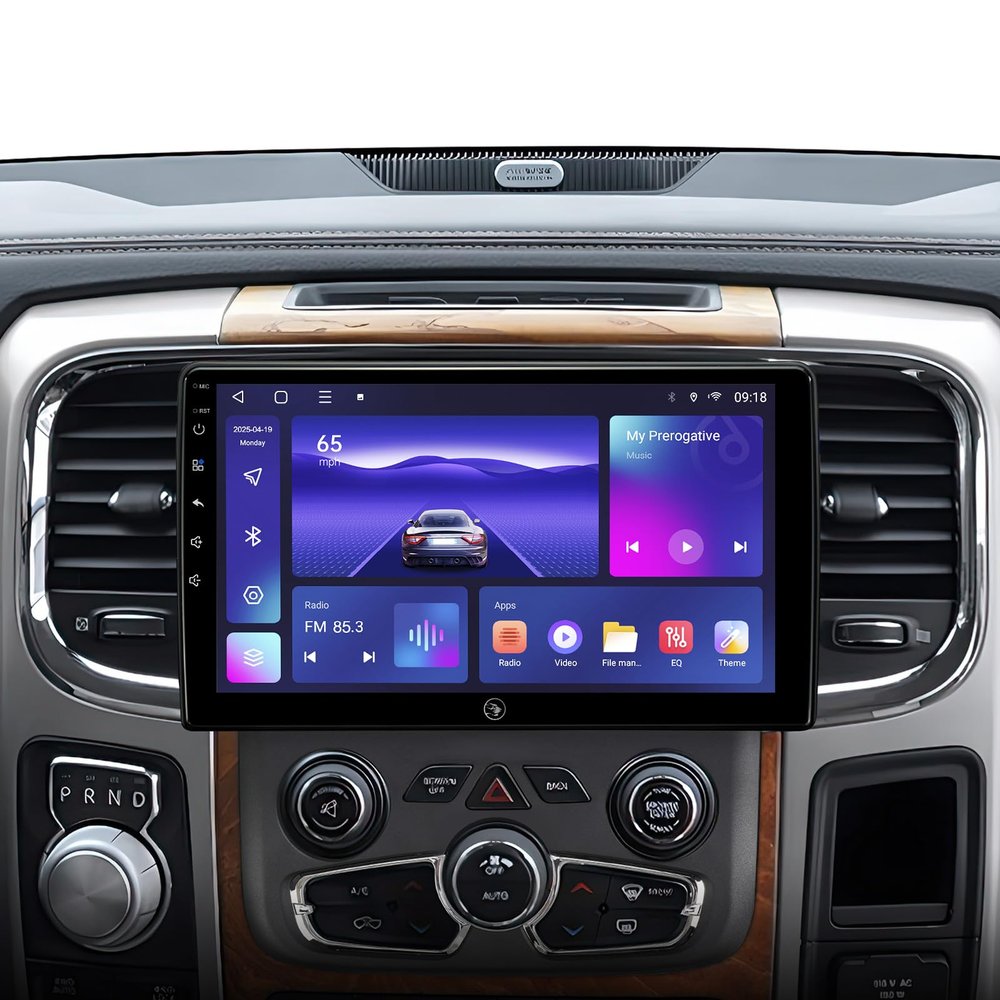 10inch (6G+128G) Car Stereo Radio for Manual and Auto AC Dodge Ram 1500 2500 3500 2013-2018 &2019-2024 Classic,with 5GWiFi Built-in Wireless Carplay and Android Auto SWC GPS Navigation Replacement