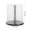 HEALLILY 3pcs Stackable Cd DVD Storage Bucket Disc Capacity Portable Disc Case Pullout Feature Plastic Elegant Design view 2