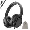 ADOOPE Wired Over-Ear Headphones with USB C Connector, Hi-Fi Stereo Sound, Noise-Isolating Ear Cups, Comfortable Fit for USB C Devices (with Bag, Black) view 1