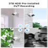 [16CH Expandable] Hiseeu Home Security System, 2.4G/5G Wireless WiFi Pro, 4K NVR with 12" LCD Monitor, 5MP Plug-in Powered Outdoor Bullet Cameras, 24/7 Recording, 3TB HDD, Night Vision, IP65 view 3