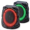 DGREVIGX Solar Rock Speakers Outdoor Water-Resistant Solar Powered Rock Speaker with Lights TWS Patio Outside Garden BBQ Deck Black 2-Pack view 1