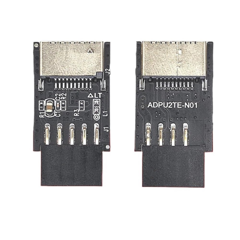 lowmountainswere USB2.0 Internal Header to USB 3.1/3.2 TY>pe C Front TY>pe E Adapter Type-E 20pin to 9pin Converter Compatible with The Motherboard Connector Riser