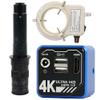 HDMI 4K Digital Microscope Camera Electronic Camera Supports U Disk & 300X C-Mount Lens With 56-LED Adjustable Ring Light view 1