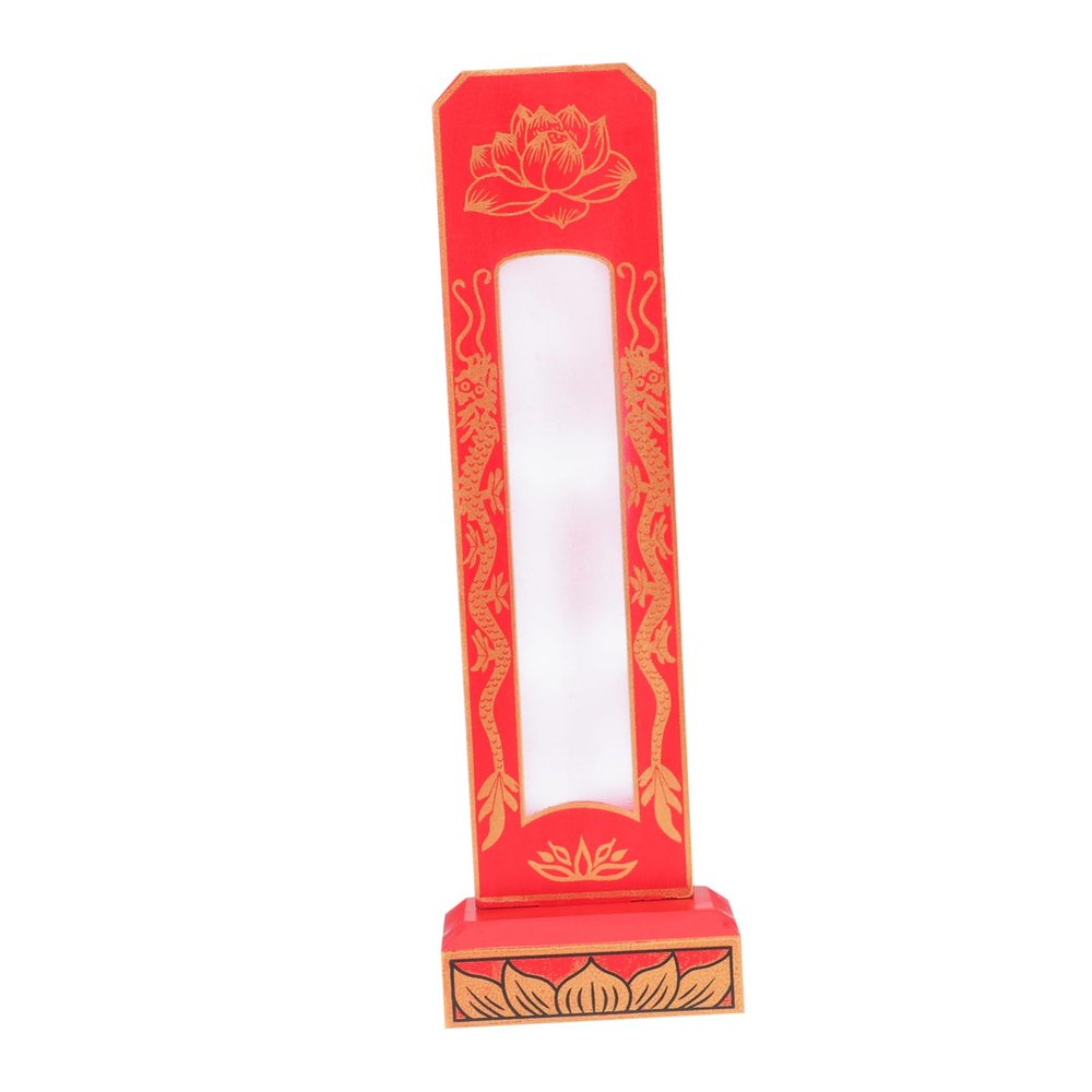 GLEAVI Halloween Prop Wooden Memorial Tablet Creepy Blank Decoration for Day Dead Buddhist Offerings Smooth Surface for Long-lasting Use