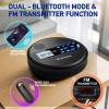 M-Amazup CD Player Portable, Rechargeable Portable CD Player with Dual Speakers and Anti Skip,CD,Dual Bluetooth,FM Transmission,USB,AUX,LCD Display,Backlit Button,Repeat,10 Speeds for Home Car Black view 4