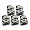 5 Pack 18mm Label Tapes Compatible with KingJim Label Cassette Models SC18RW SC18BW SC18YW SC18GW for LW-400(5PK Black on Clear) view 1