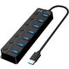 Angoily Thickened Core Cable USB Hub 7-Port USB Splitter USB Hub USB Port Extender USB Adapter view 1