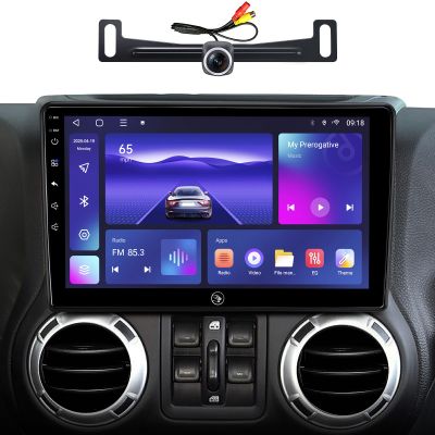 10inch 8Core (6G+128G) Android Car Stereo Radio for Jeep Wrangler JK(2007-2018) Dodge Ram 1500,with 5GWiFi Built-in Wireless Carplay and Android Auto SWC GPS Navigation Back up Camera Replacement