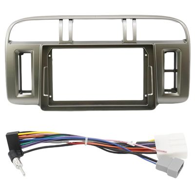 QIDALASER 9 Inch Car Frame Fascia Adapter for Nissan X-Trail T30 Xtrail 1998-2006 Android Radio Dash Fitting Panel Kit (Frame Cable)