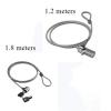 1Pcs Lock Laptop Computer Password Lock 1.2 Meters /1.1 Meters Wire Rope Keys Lock Accessories(A1Pcs 1.2 Meters) view 4