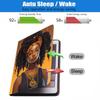 BXIKEOPIU Case for iPad 9th/8th/7th Gen (2021/2020/2019) 10.2 inch/iPad Air (3rd Gen) 10.5 inch 2019, Slim PU Leather Stand Folio Cover with Auto Wake Sleep, African American Black Girl view 3