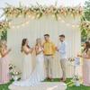 10ft x 10ft Beige Backdrop Curtain for Baby Shower Wrinkle Free Backdrop Drapes Panels for Parties Wedding Bridal Shower Birthday Photo Photography Polyester Fabric Background Decoration view 3