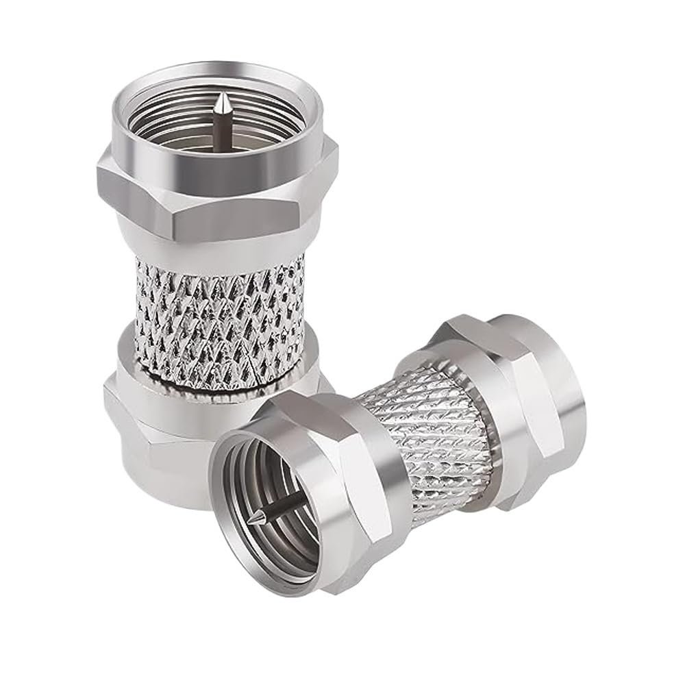 FWSYIVV 2pcs F Type to TV IEC 90 Degree Male Plug & Female Ja-ck R*/F Coaxial Adapter Adapter TV Coaxial an/te/na Connector(FJJ)
