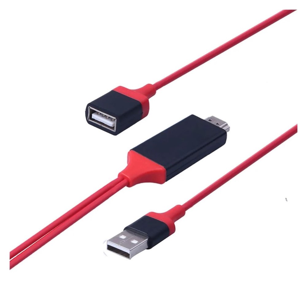 ACGTUY HDTV Digital AV Adapter HDMI-Compatible Cable USB 2.0 1080P HD Video Converter Compatible with The Smartphone Phones(Black)