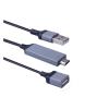 ACGTUY HDTV Digital AV Adapter HDMI-Compatible Cable USB 2.0 1080P HD Video Converter Compatible with The Smartphone Phones(Black) view 2