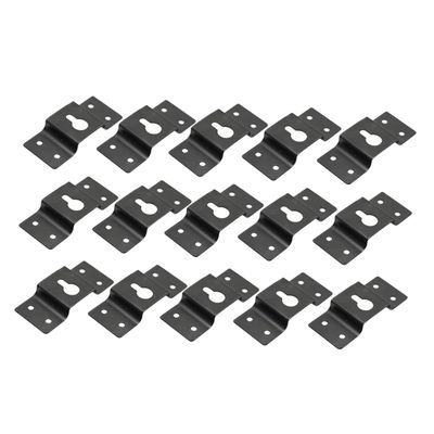 DIYEAH 30pcs Speaker Hanger Bracket Iron Wall Mount Hook Connector for Audio Speaker Mount Bracket Keyhole Hangers