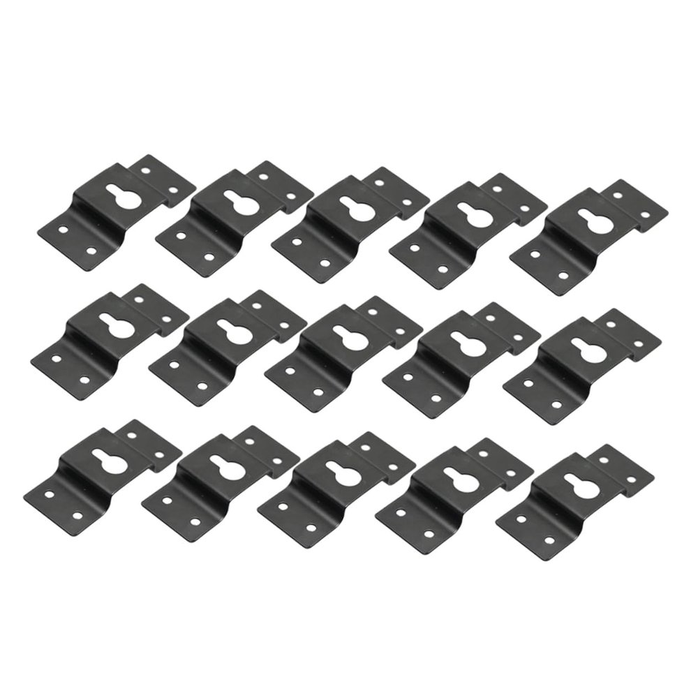 DIYEAH 30pcs Speaker Hanger Bracket Iron Wall Mount Hook Connector for Audio Speaker Mount Bracket Keyhole Hangers