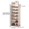 JHDXL 6/7/8 Tiers Tall Shoe Rack, Storage Shelf for Entryway Living Room, Household Essentials, Space-Saving Shoe Storage, Square Shoe Cabinet Storage(White,90cm/35.4in) view 2